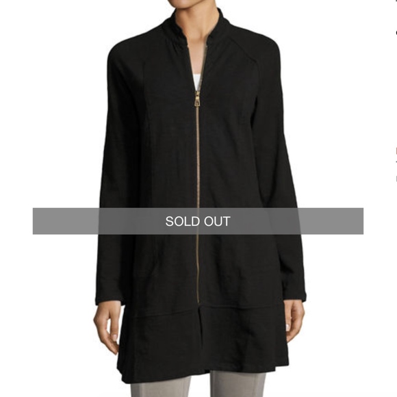 NWT Raya Slub Zip-Front Jacket sz M - Picture 2 of 4